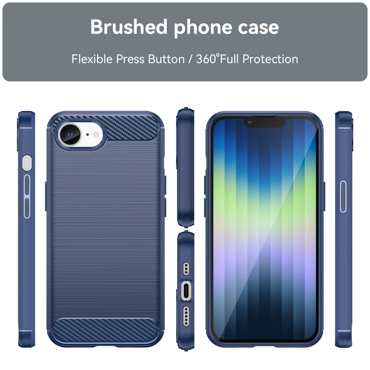Brushed Texture Carbon Fiber TPU Phone Case, For iPhone 17e / 16e, For iPhone 17 Pro Max, For iPhone 17 Pro, For iPhone 17, For iPhone Air, For iPhone 16 Pro Max, For iPhone 16 Pro, For iPhone 16 Plus