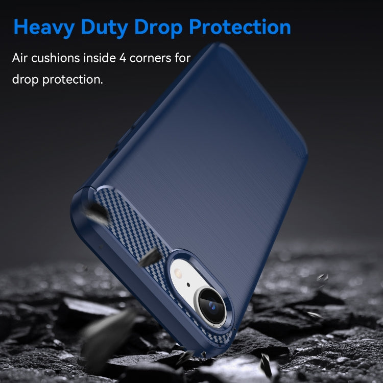 Brushed Texture Carbon Fiber TPU Phone Case, For iPhone 17e / 16e, For iPhone 17 Pro Max, For iPhone 17 Pro, For iPhone 17, For iPhone Air, For iPhone 16 Pro Max, For iPhone 16 Pro, For iPhone 16 Plus
