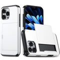 Shockproof Armor Phone Case with Card Slot, For iPhone 16 Pro, For iPhone 16 Plus