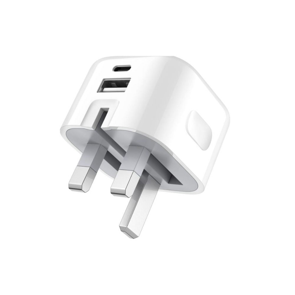 20W Foldable Dual USB-A & USB-C Fast Charger Adapter