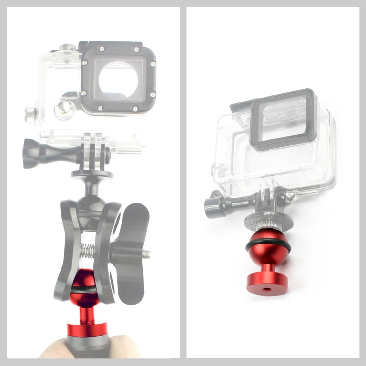 PULUZ CNC Aluminum Ball Head Adapter Mount for GoPro, Insta360, DJI and Other Action Cameras, Diameter: 2.5cm, CNC Aluminum (Black)
