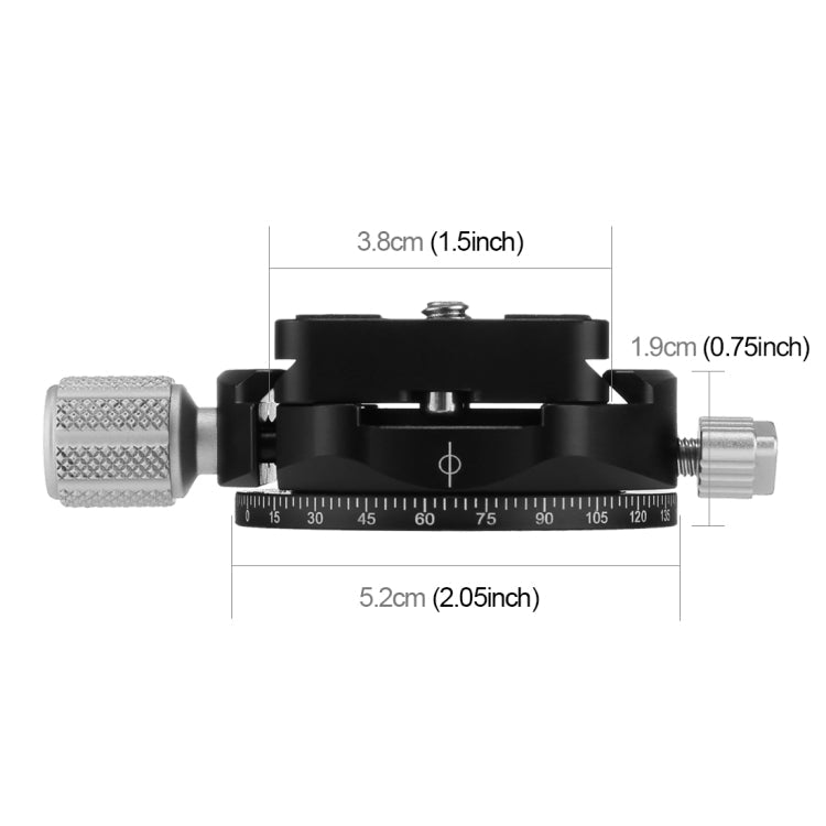 PULUZ Aluminum Alloy Quick Release Plate for Panoramic Head(Grey)