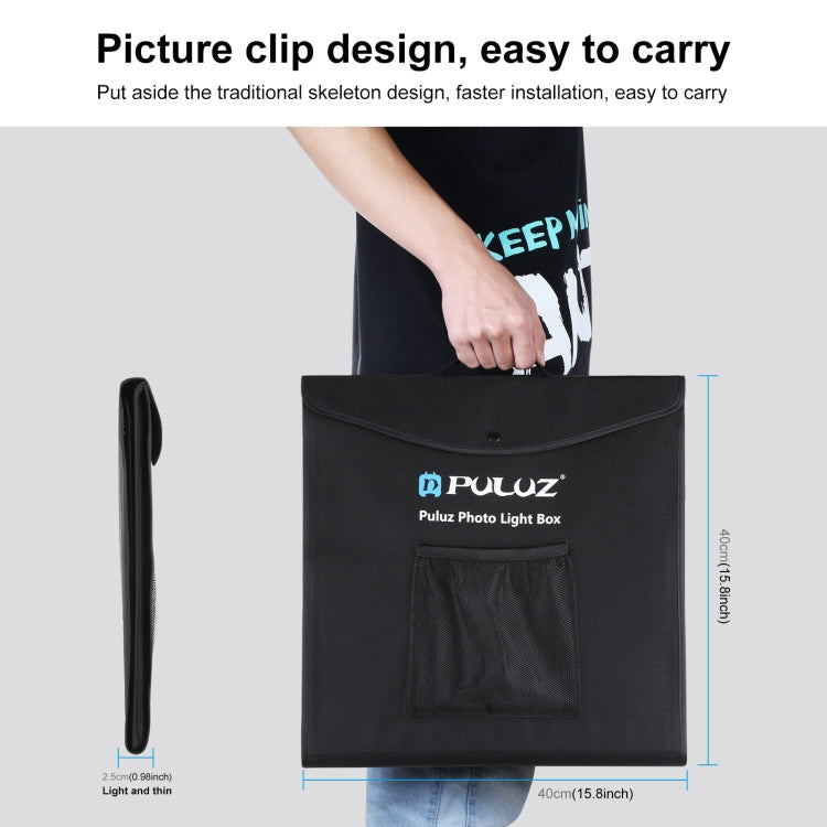 PULUZ 40cm Portable Dimmable Photo Studio Tent Kit with 6 Backdrops (US Plug)