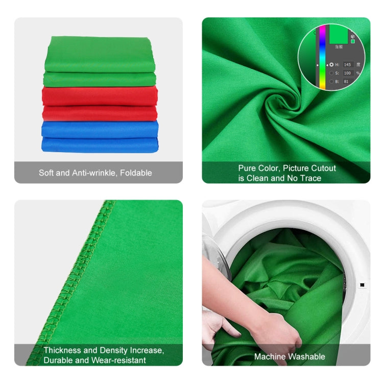 PULUZ 1m x 2m Photography Background Thickness Photo Studio Background Cloth Backdrop(Green)