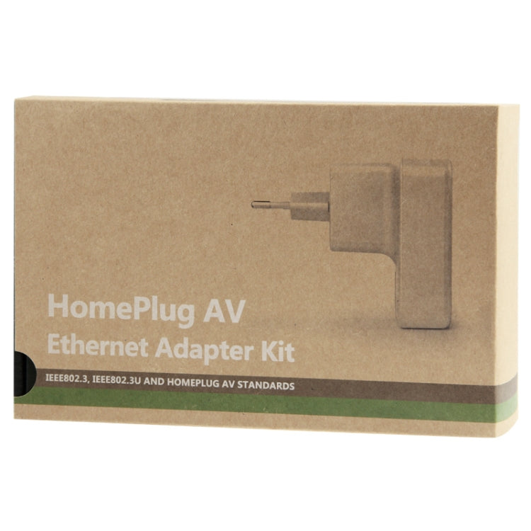 2 PCS 500Mbps Powerline Network Mini Homeplug AV Ethernet Bridge, 7HP150, EU Plug(White)
