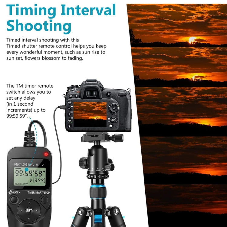 Aputure AP-TR3N LCD Timer Remote Cord for Nikon D5100，D3100, D7000, D5000, D90, AP-TR3N