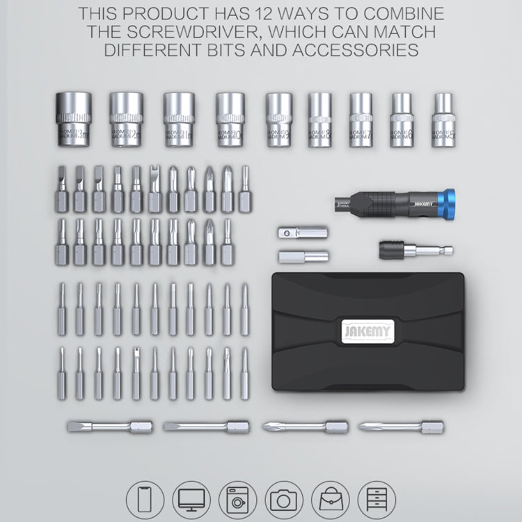 JAKEMY JM-6125 60 in 1 Professional Screwdriver Set, JM-6125
