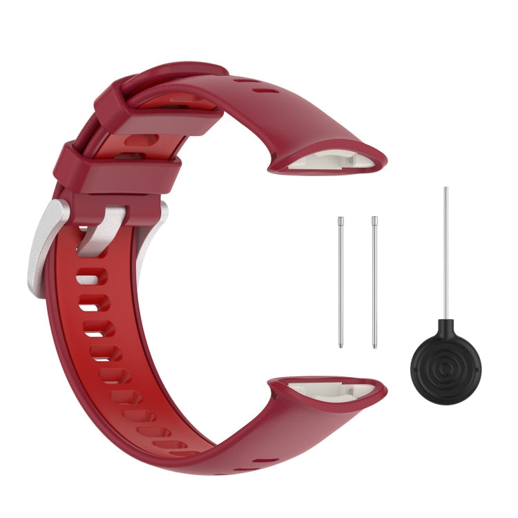 Silica Gel Mixed Color Sports Watch Strap, For Polar Vantage V2