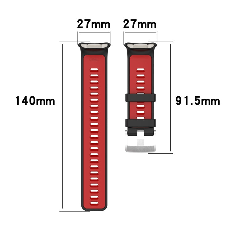 Silica Gel Mixed Color Sports Watch Strap, For Polar Vantage V2