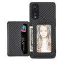 Carbon Fiber Magnetic Card Bag Phone Case, For OPPO A78, For OPPO A94 5G, For OPPO Find X6 Pro, For OPPO Find X6