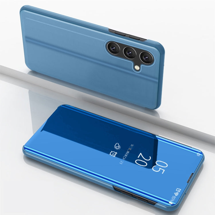 Plated Mirror Horizontal Flip Leather Phone Case with Holder, For Galaxy S24+ 5G, For Galaxy S24 5G, For Galaxy A15