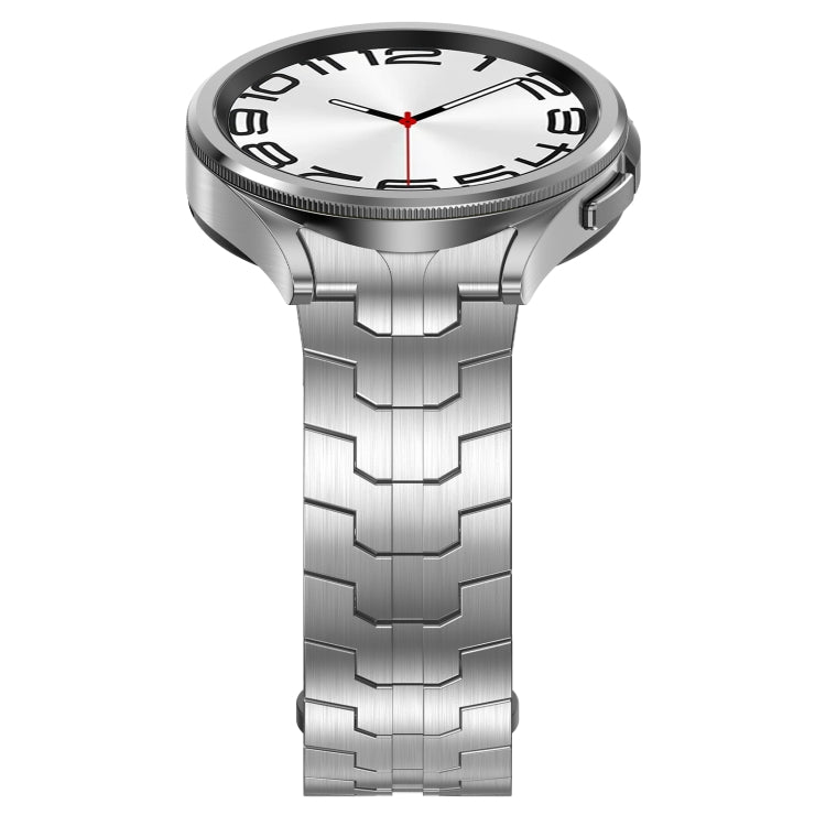 Lron Man Curved Connection Stainless Steel Watch Band, For Samsung Galaxy Watch6 Classic 43 / 47mm, For Samsung Galaxy Watch 6 40 / 44mm, For Samsung Galaxy Watch 5 40 / 44mm, For Samsung Galaxy Watch 5 Pro, For Samsung Galaxy Watch 4 40 / 44mm...
