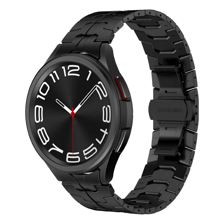 Lron Man Curved Connection Stainless Steel Watch Band, For Samsung Galaxy Watch6 Classic 43 / 47mm, For Samsung Galaxy Watch 6 40 / 44mm, For Samsung Galaxy Watch 5 40 / 44mm, For Samsung Galaxy Watch 5 Pro, For Samsung Galaxy Watch 4 40 / 44mm...