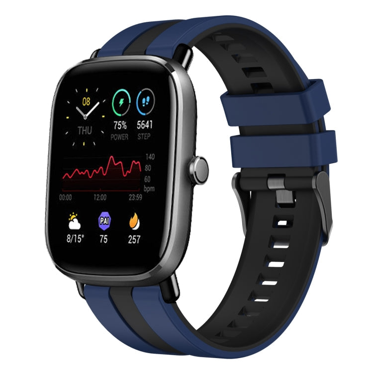 20mm Two-Color Sports Silicone Watch Band, For Amazfit GTS 2 Mini