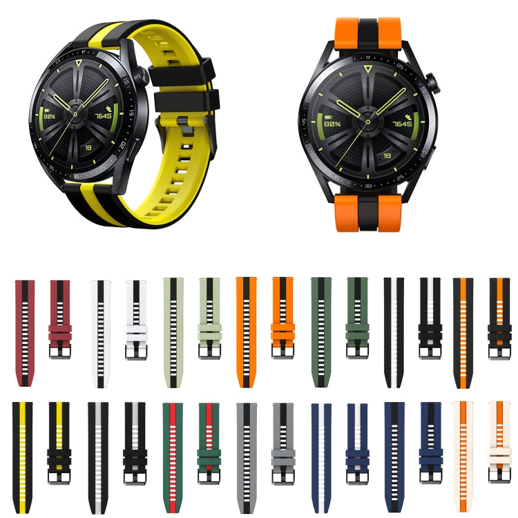 20mm Two-Color Sports Silicone Watch Band, For Amazfit Bip3 Pro