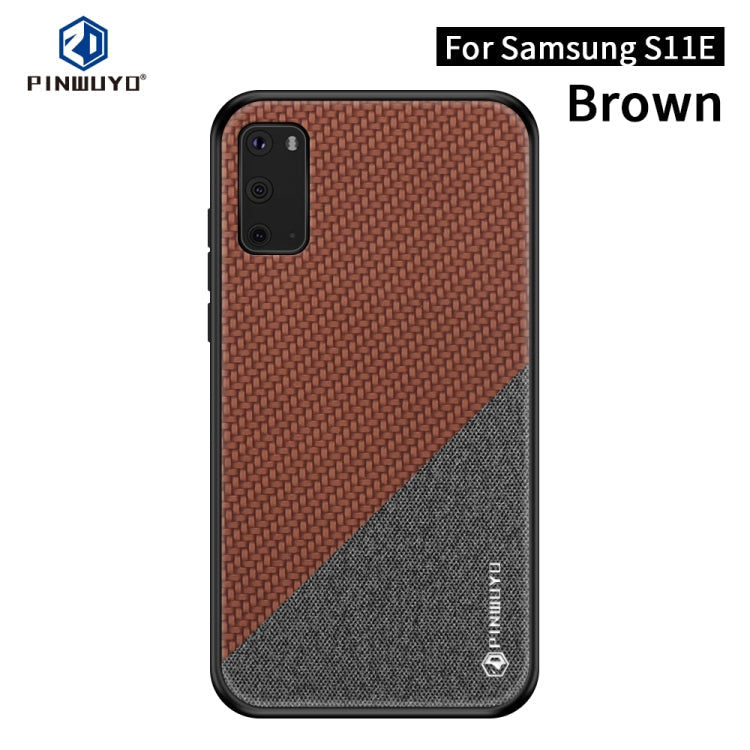 PINWUYO Rong Series  Shockproof PC + TPU+ Chemical Fiber Cloth Protective Cover, For Galaxy S20, For Galaxy S20+