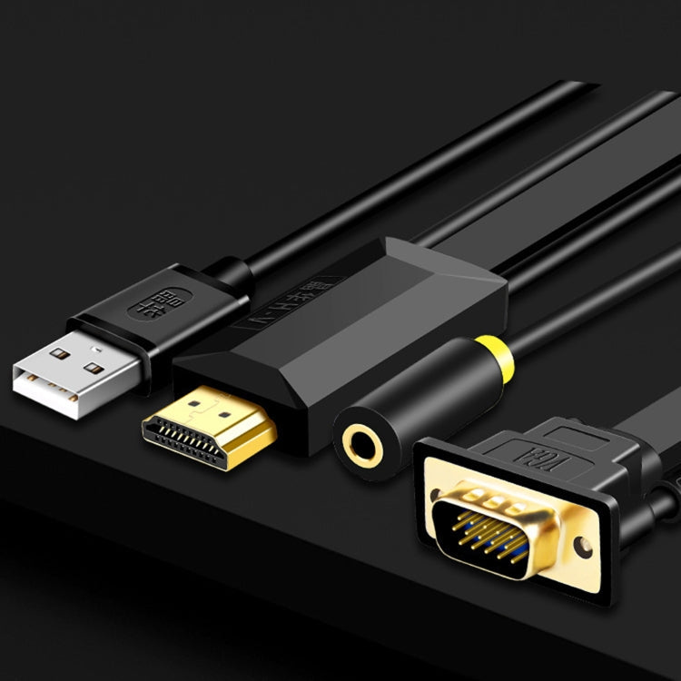 3m JH HV10 1080P HDMI to VGA Cable Projector TV Box Computer Notebook Industrial Display Adapter Cable