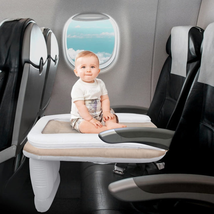 Outdoor Travel Baby Inflatable Bed Children Car Rear Folding Bed Aircraft Inflatable Mattress, Color: Gray?? Bag