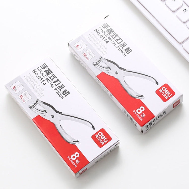 Deli 0114 Single Hole Punching Pliers Manual Mini Round Hole Paper Puncher