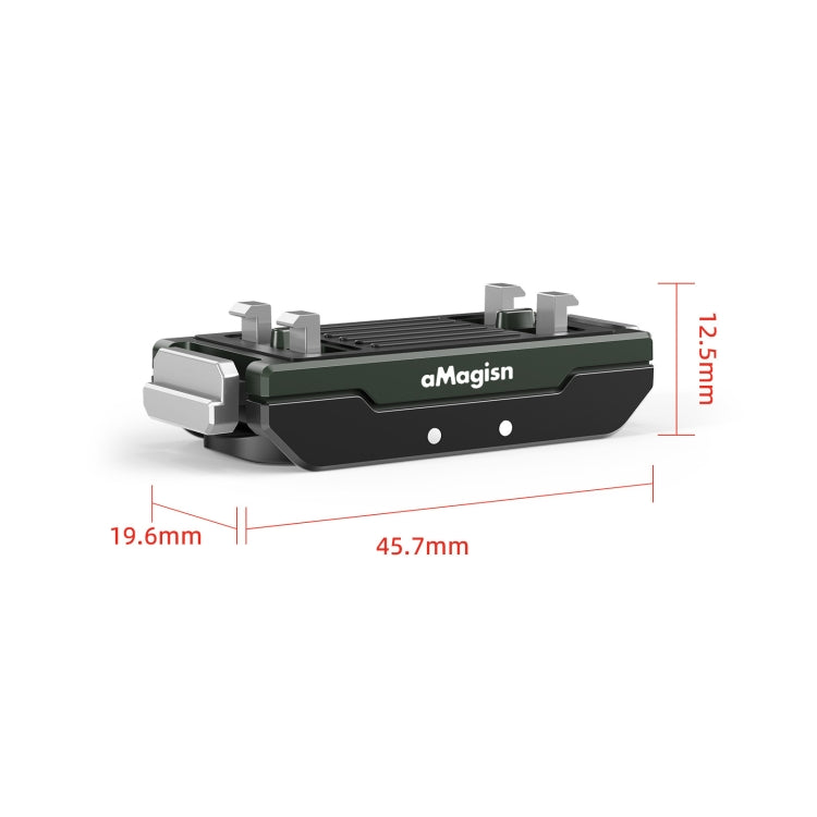 AMagisn Metal Magnetic Quick Release + Top Cover, For Insta360 Ace / Ace Pro / X5 / X3 / X2 / GoPro HERO12 Black, Metal+Top Cover