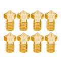 8 PCS Bugatti 3D Printer Accessories E3D-V5 V6 Nozzle M6 Thread Consumables Hot Nozzle, 1.75/0.3mm, 1.75/0.35mm, 1.75/0.4mm, 1.75/0.5mm, 1.75/0.6mm, 3/0.2mm, 3/0.3mm, 3/0.4mm, 3/0.8mm, 3/1.0mm, 3/0.25mm