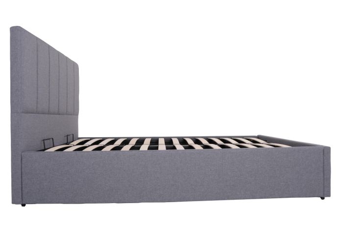 Waltz Fabric Ottoman Bed Grey