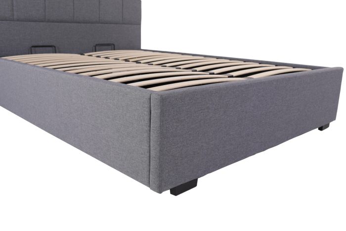 Waltz Fabric Ottoman Bed Grey