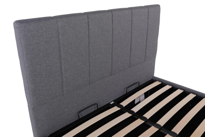 Waltz Fabric Ottoman Bed Grey