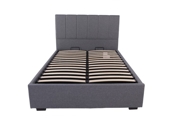 Waltz Fabric Ottoman Bed Grey