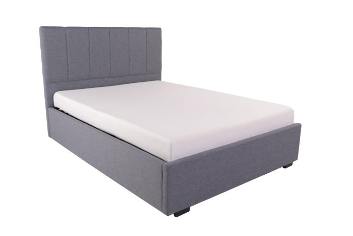 Waltz Fabric Ottoman Bed Grey