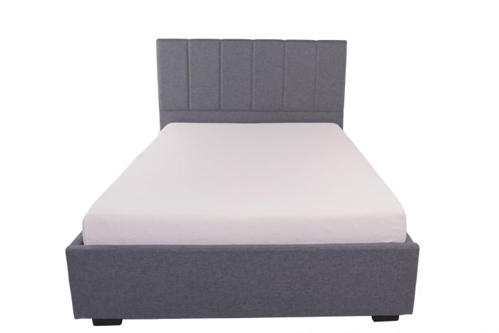 Waltz Fabric Ottoman Bed Grey